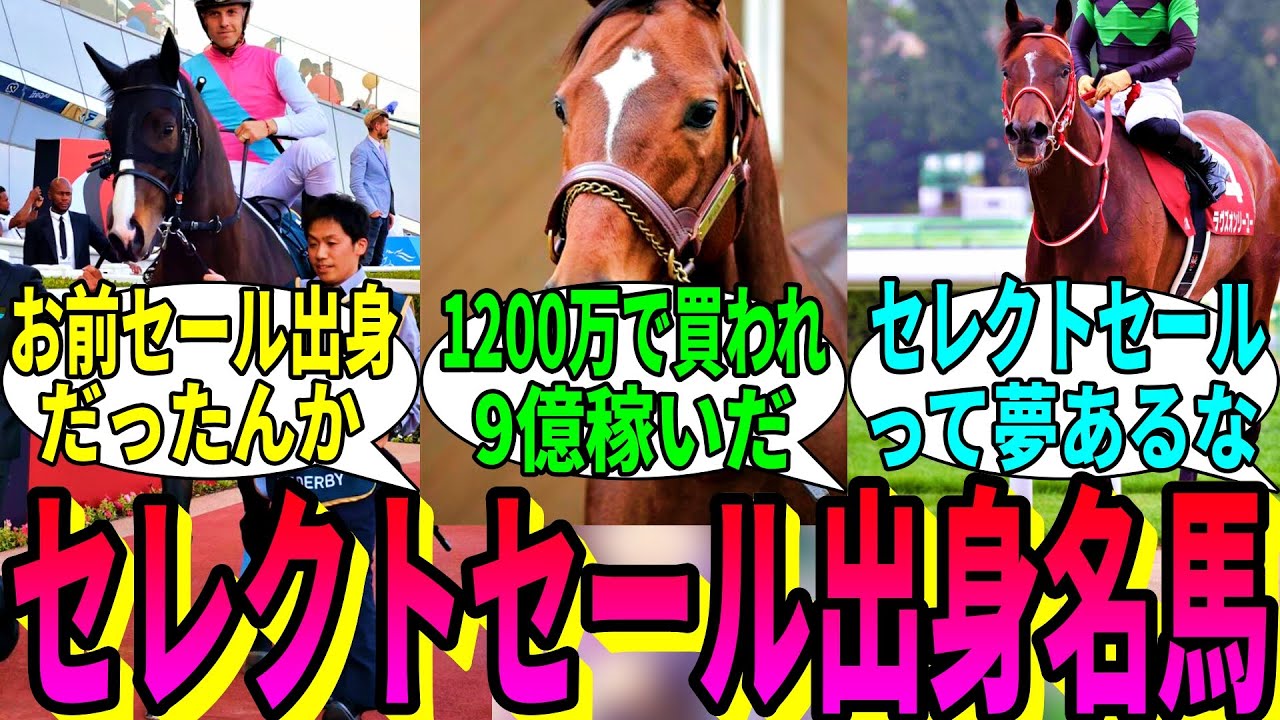 【競馬の反応集】「セレクトセール出身の名馬って何がいる？」に対する視聴者の反応集