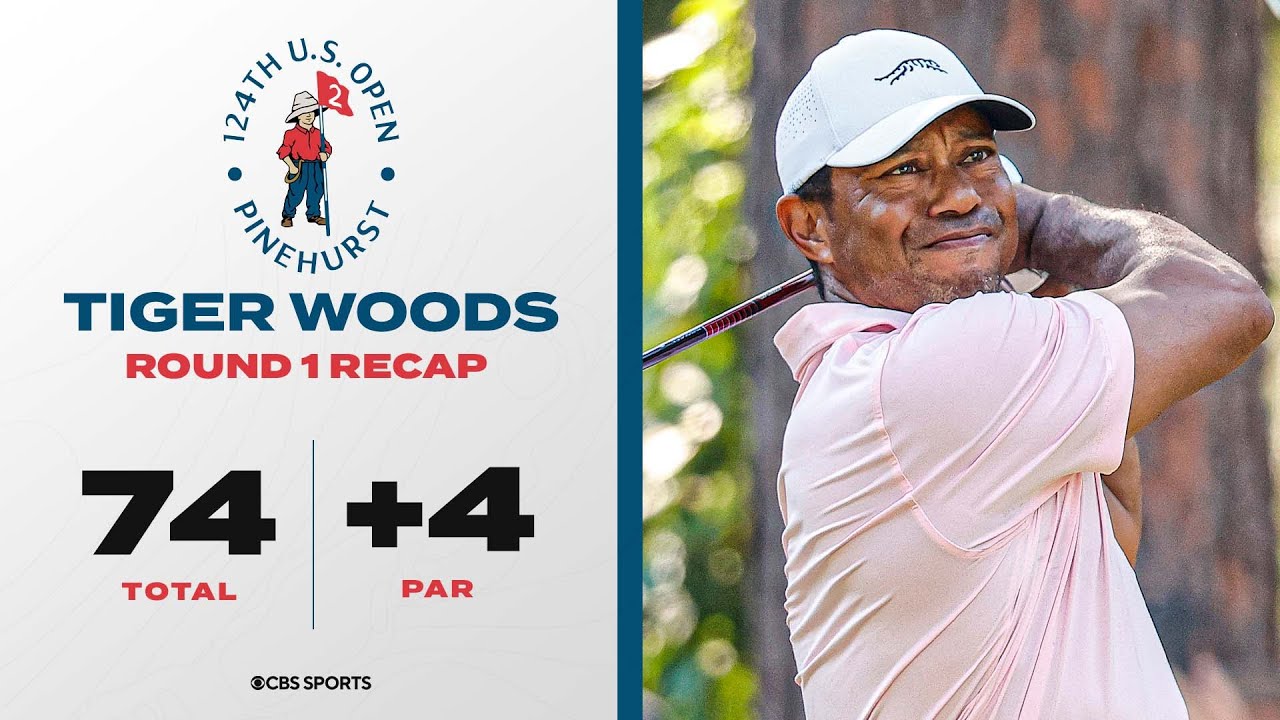 Tiger Woods CARDS 4-OVER (74) In Round 1 of the U.S. Open I FULL RECAP I CBS Sports