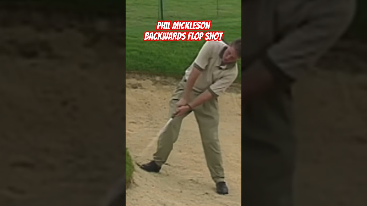 PHIL MICKELSON Insane Backwards Flop Shot! ⛳️🤯 #shorts