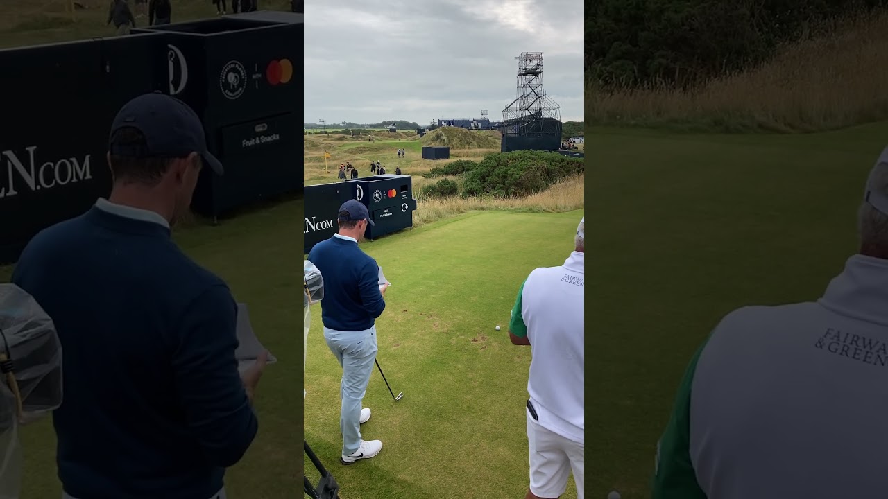 Rory Mcilroy ripping long iron on hole 9 at Royal Troon for the 152nd Open #Taylormade #RoryMcilroy