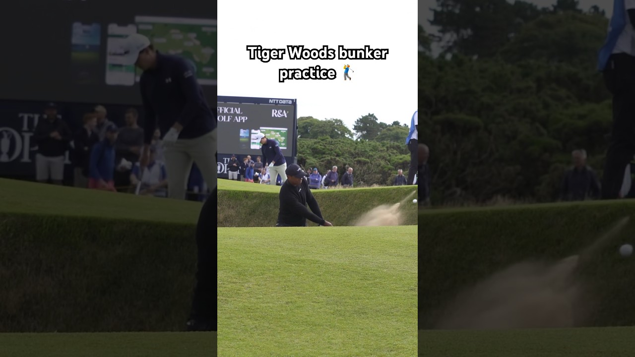 Tiger Woods practicing at The Open ⛳️