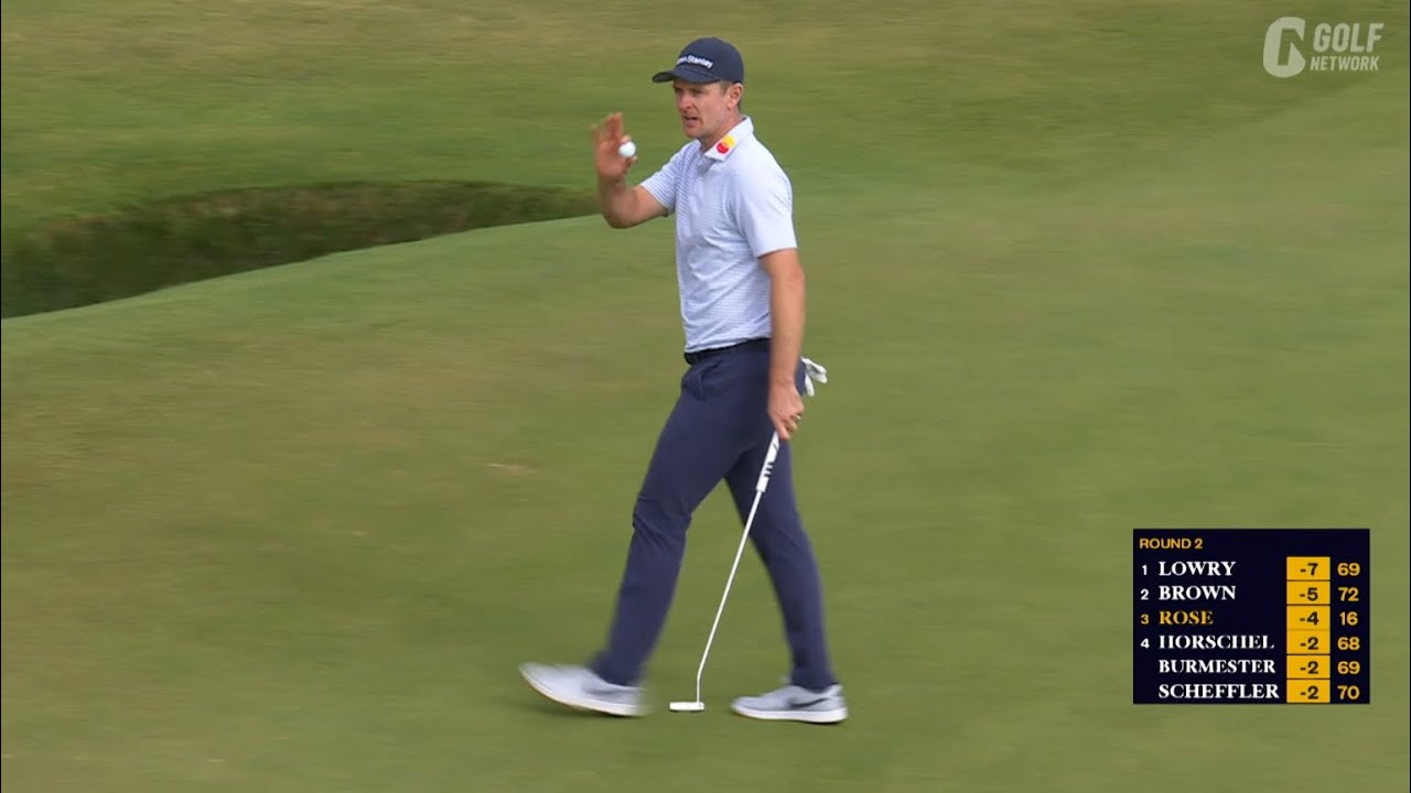 【全英OP24】ジャスティン・ローズは2位で決勝へ　最後は約12mのバーディパットを沈めてガッツポーズ