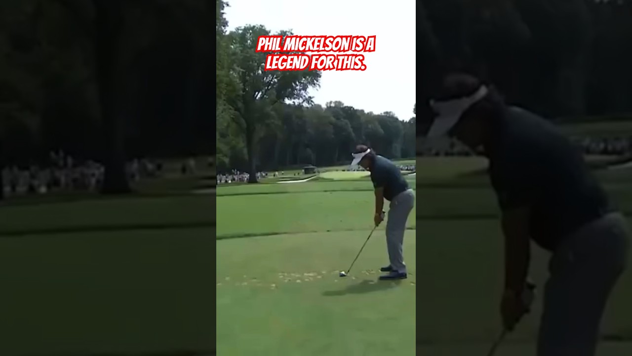PHIL MICKELSON Absolute Legend Talking Trash To Tiger Woos! ⛳️🔥 #shorts