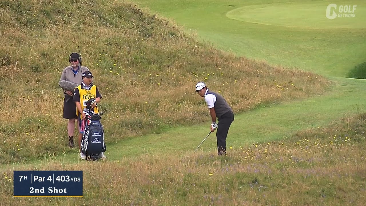 【全英OP24】松山英樹は7番で唯一のバーディ　茂みからの2打目をピン奥3メートルにつける