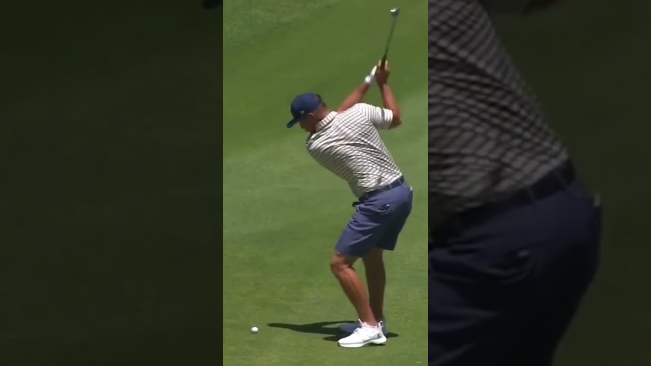 Watch: Bryson DeChambeau slam dunks a hole-out for an eagle at LIV Golf event on Saturday #golf #LIV