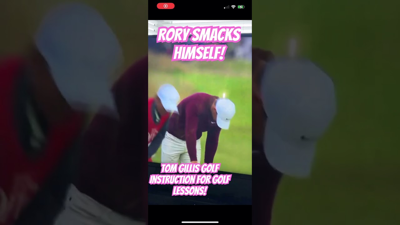Rory McIlroy smacks himself with golf club at #theopenchampionship ! #tomgillisgolfinstruction