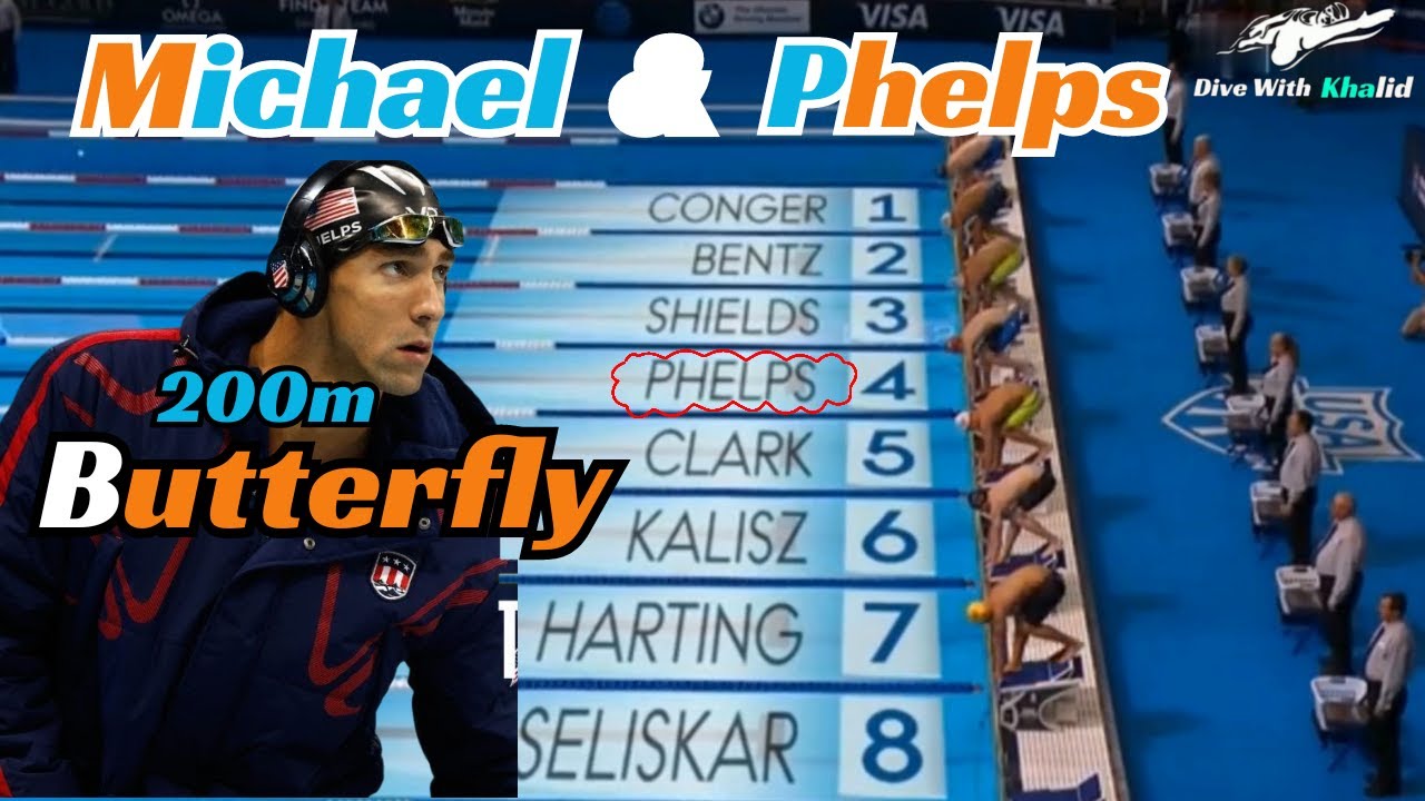 🏊‍♂️Michael Phelps in the Olympic 200m Butterfly - Swimming Legend! 🌟