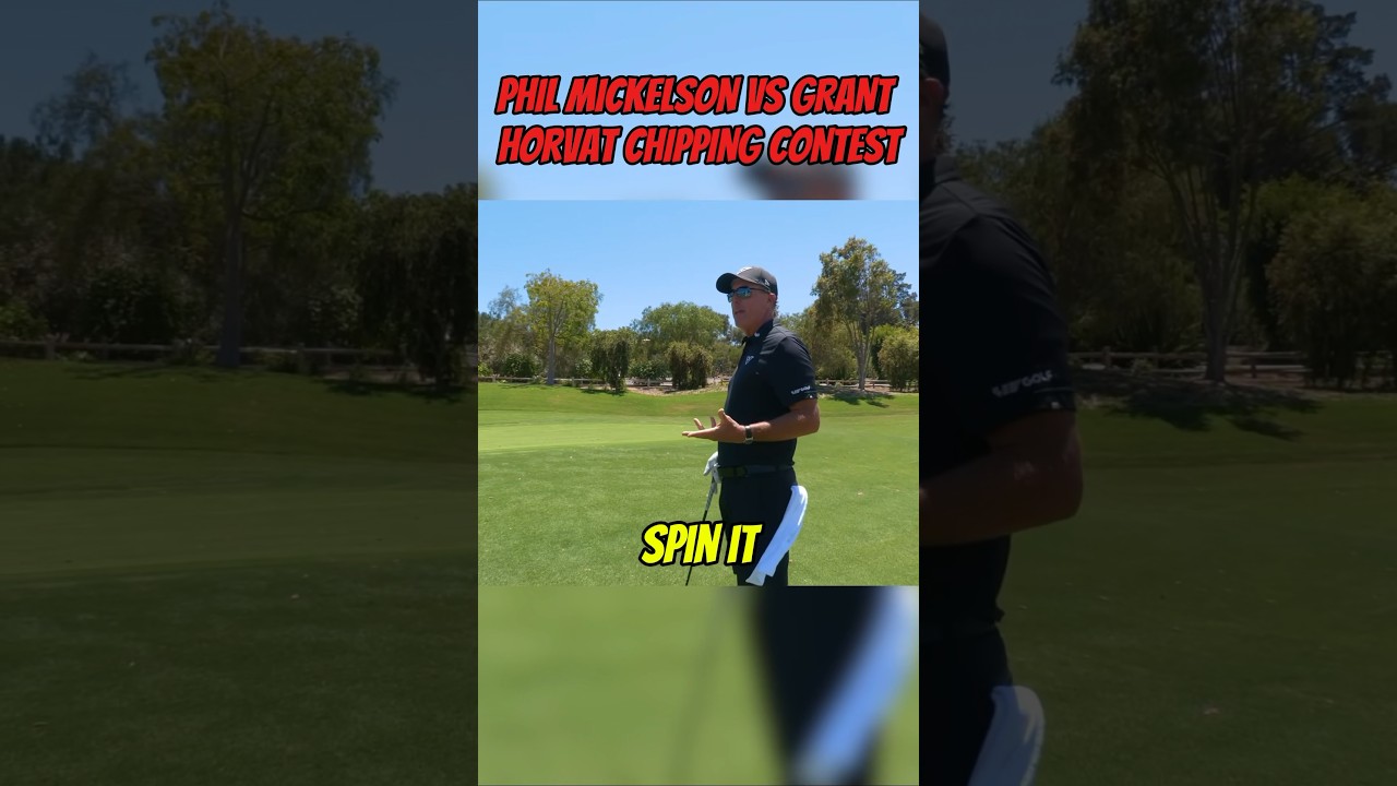 Phil Mickelson shocked at Grants Chip Shot 😱⛳️