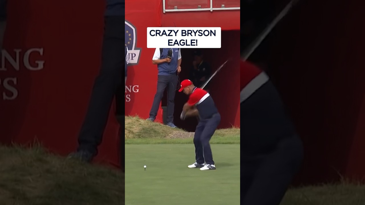 Bryson DeChambeau's INCREDIBLE eagle! 😱