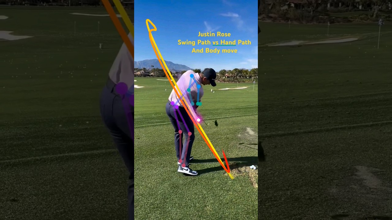 #justinrose Club Head Path vs Hand Path vs Body Move Made by shashot app #GOLF #golfswing #ゴルフスイング