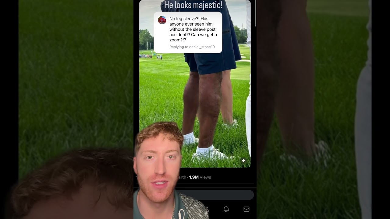 Tiger Woods’ leg WITHOUT the SLEEVE #tigerwoods #golf #pga #xyzbca