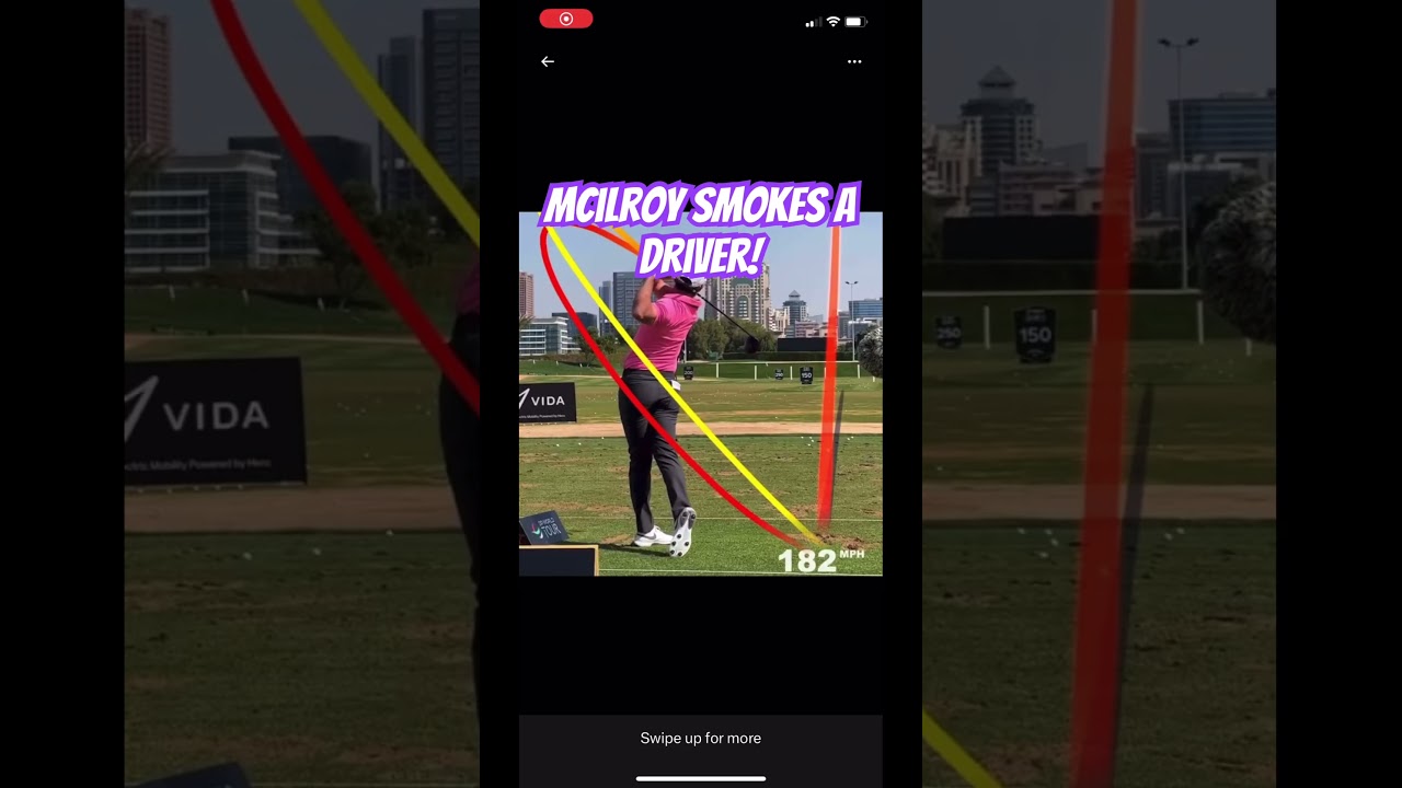 Rory Mcilroy smokes a driver with club path! #rorymcilroy #tomgillisgolfinstruction #golfswag