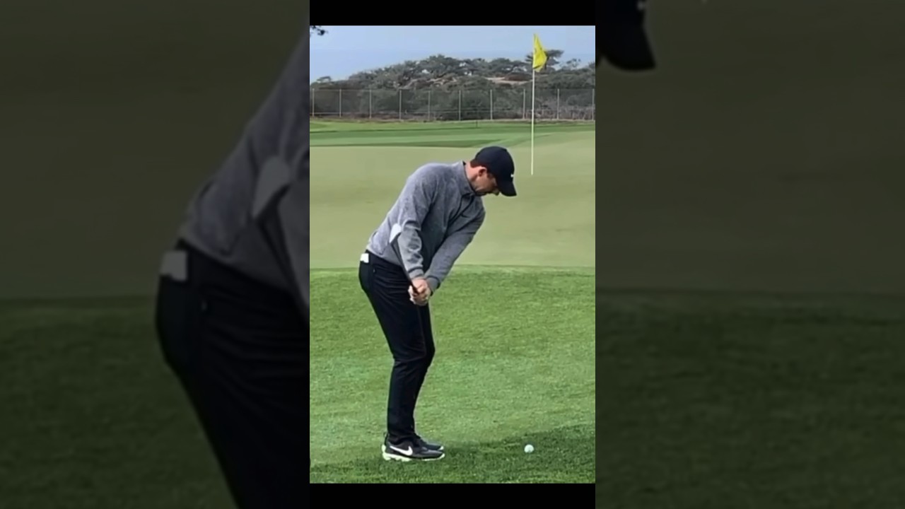 テイクバックでフェースをシャットにを上げるマキロイのアプローチショット#ゴルフ #ゴルフスイング #golf #golfswing