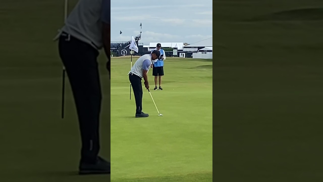 Tiger Woods Putting At Royal Troon #tigerwoods #golf #theopen #golfswing #pgatour #golfer