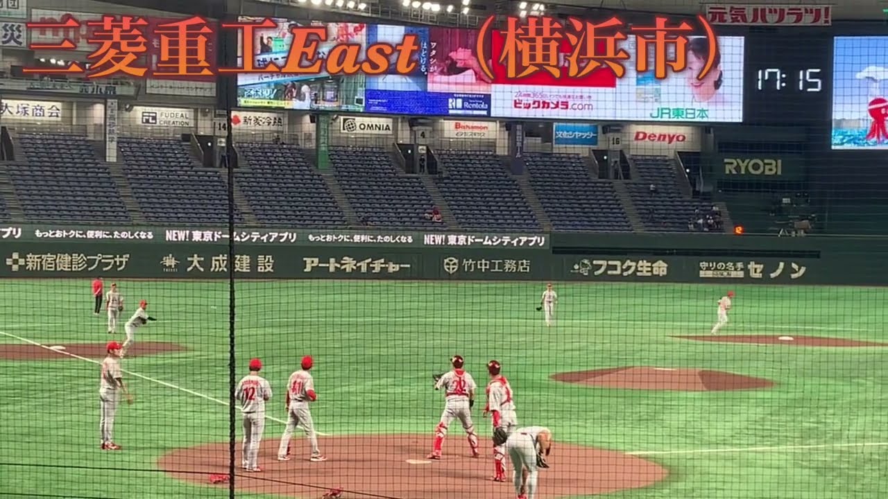 三菱重工east  シートノック　　◇第95回都市対抗野球大会最終日　決勝　JR東日本東北1―3三菱重工East（2024年7月30日　東京ドーム）