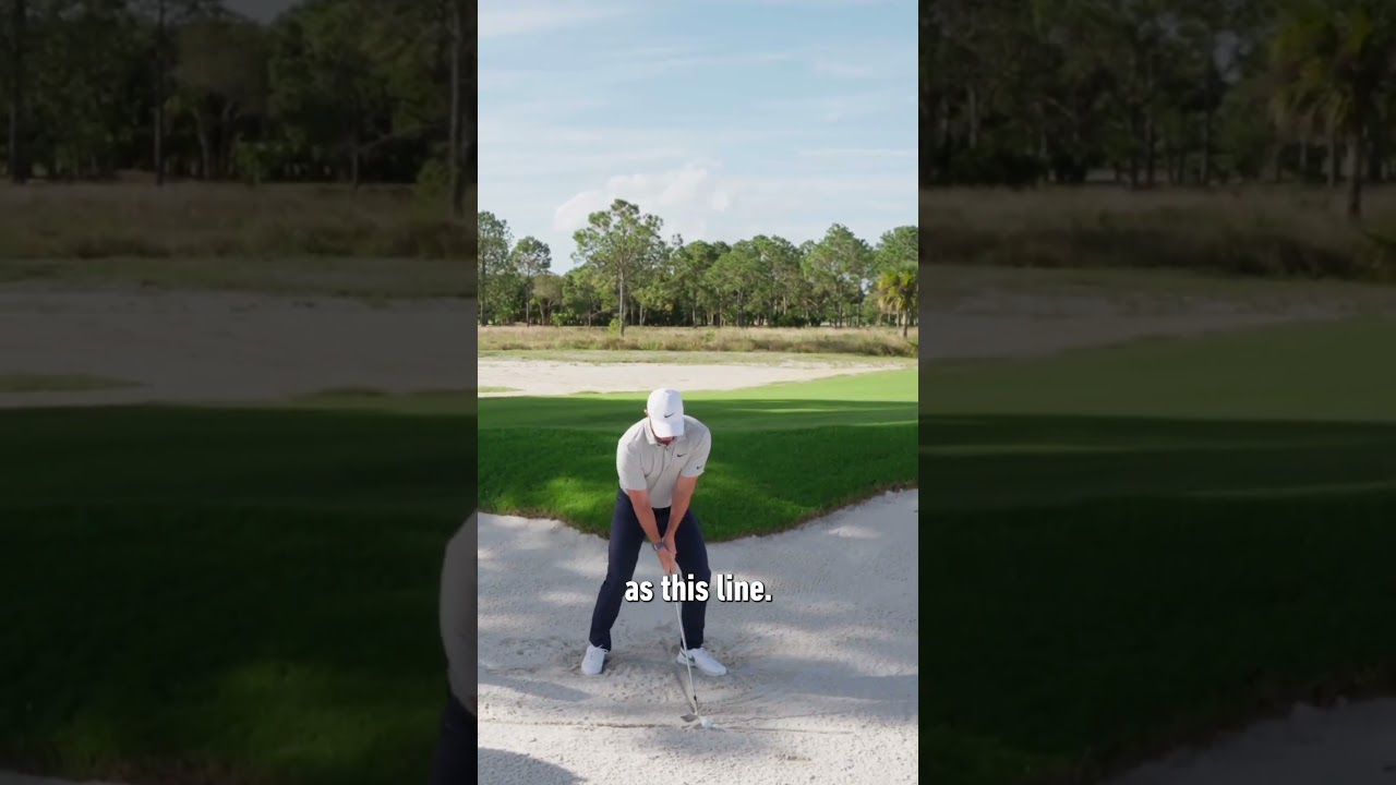 Rory McIlroy with #TeamTaylorMade showcases this Easy "T" Bunker Setup Drill 🔥 #GolfTips