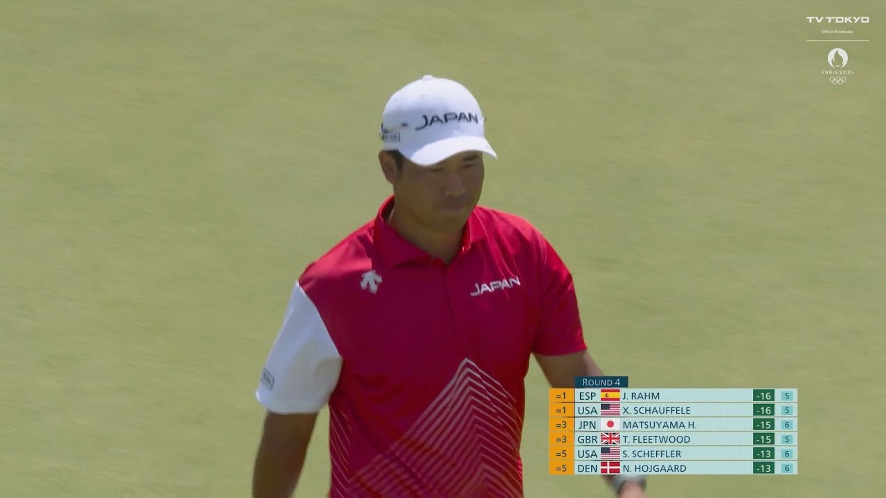 【ゴルフ男子】松山英樹がメダルへ猛チャージ！3連続バーディーを決めてトップと1打差の3位タイにつける！｜パリオリンピック  男子最終ラウンド