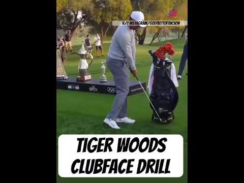 An easy AF clubface drill from Tiger 🐅