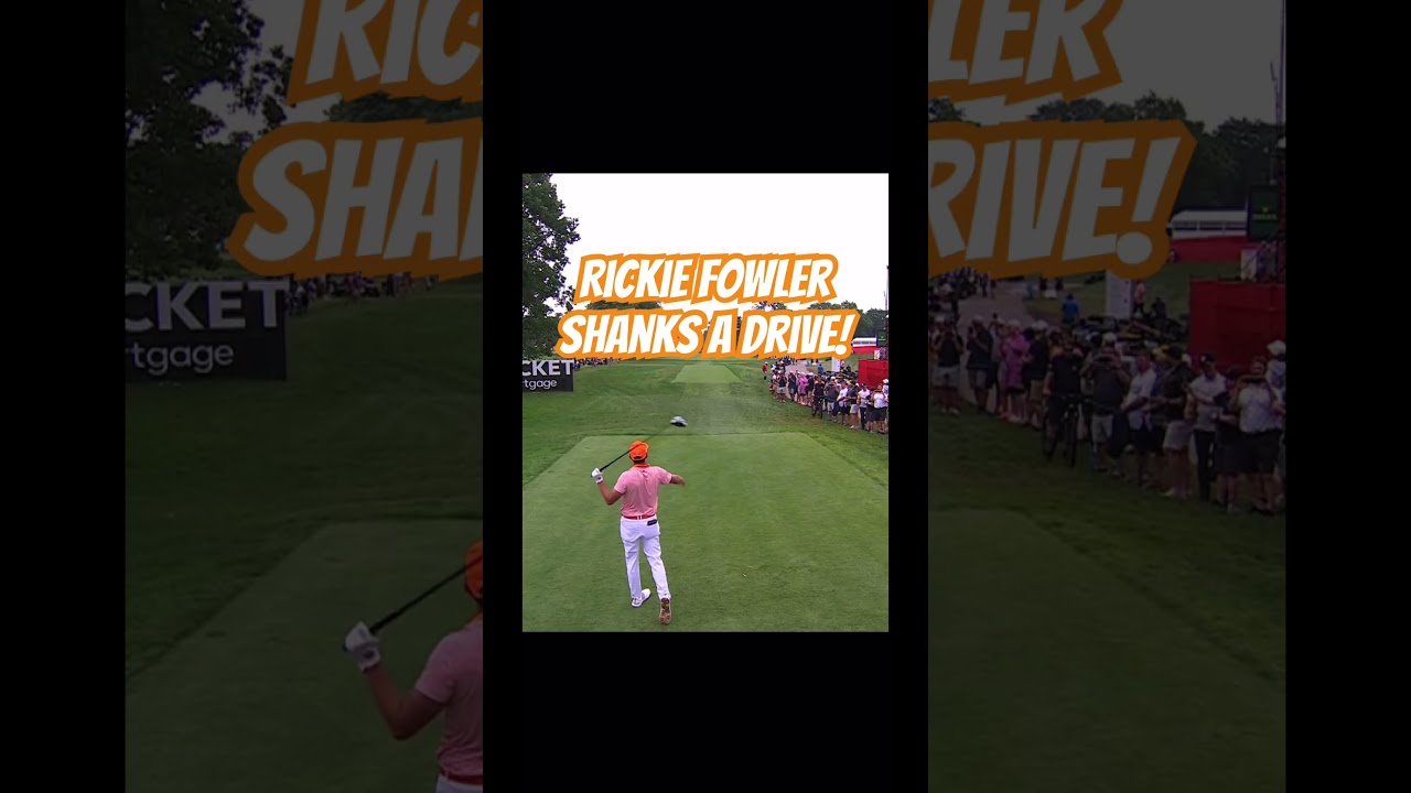 Rickie Fowler shanks a tee shot! #rickiefowler #golf #tomgillisgolf