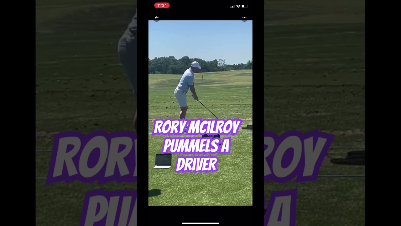 Rory Mcilroy absolutely pummels a driver! #rorymcilroy #tomgillisgolfinstruction #pgatour