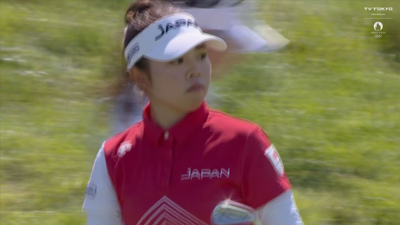 【ゴルフ女子】苦しむ山下美夢有が8Hでバーディーチャンスにつける！｜パリオリンピック 女子ゴルフ最終ラウンド
