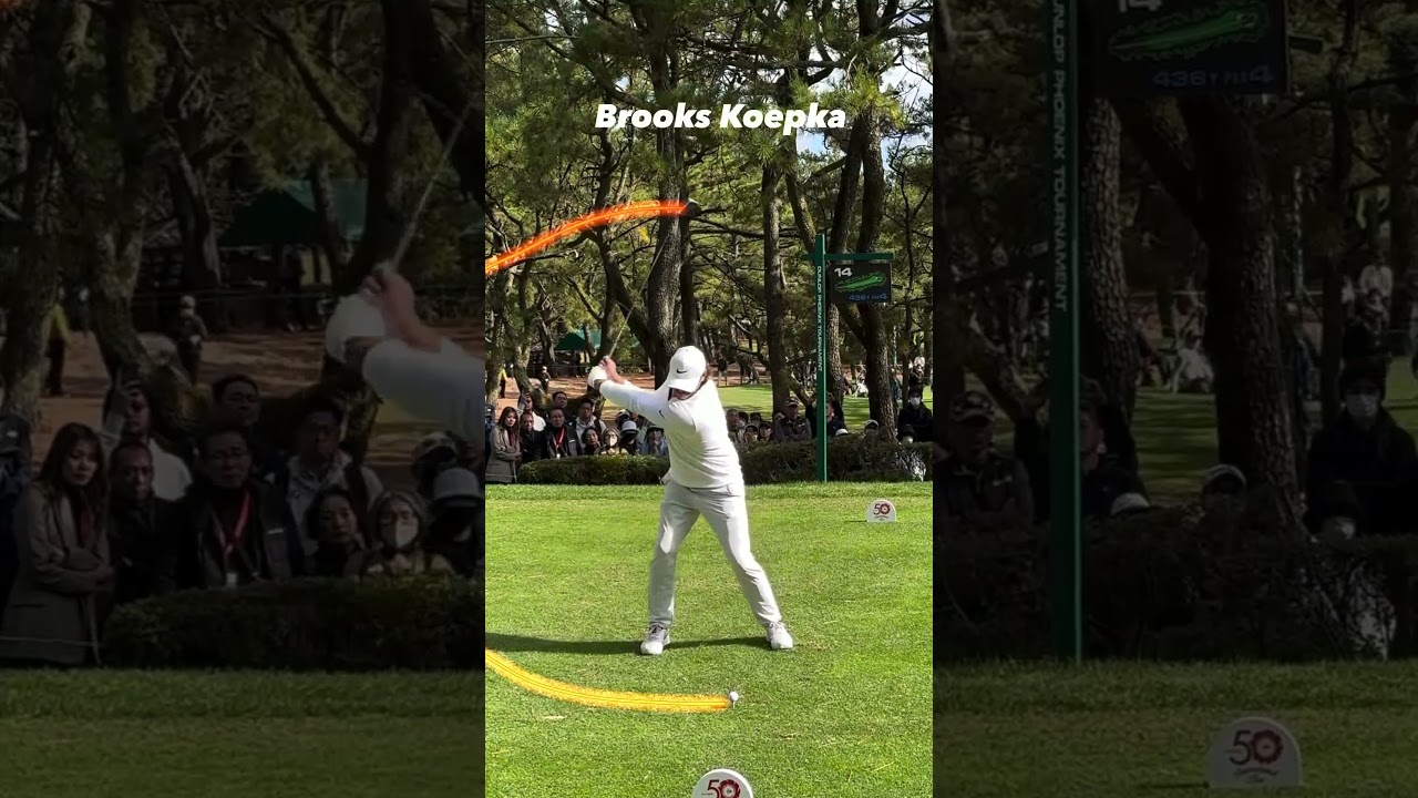 Power Hitter Brooks Koepka Awesome Swing Motion & Slow Motion 2024