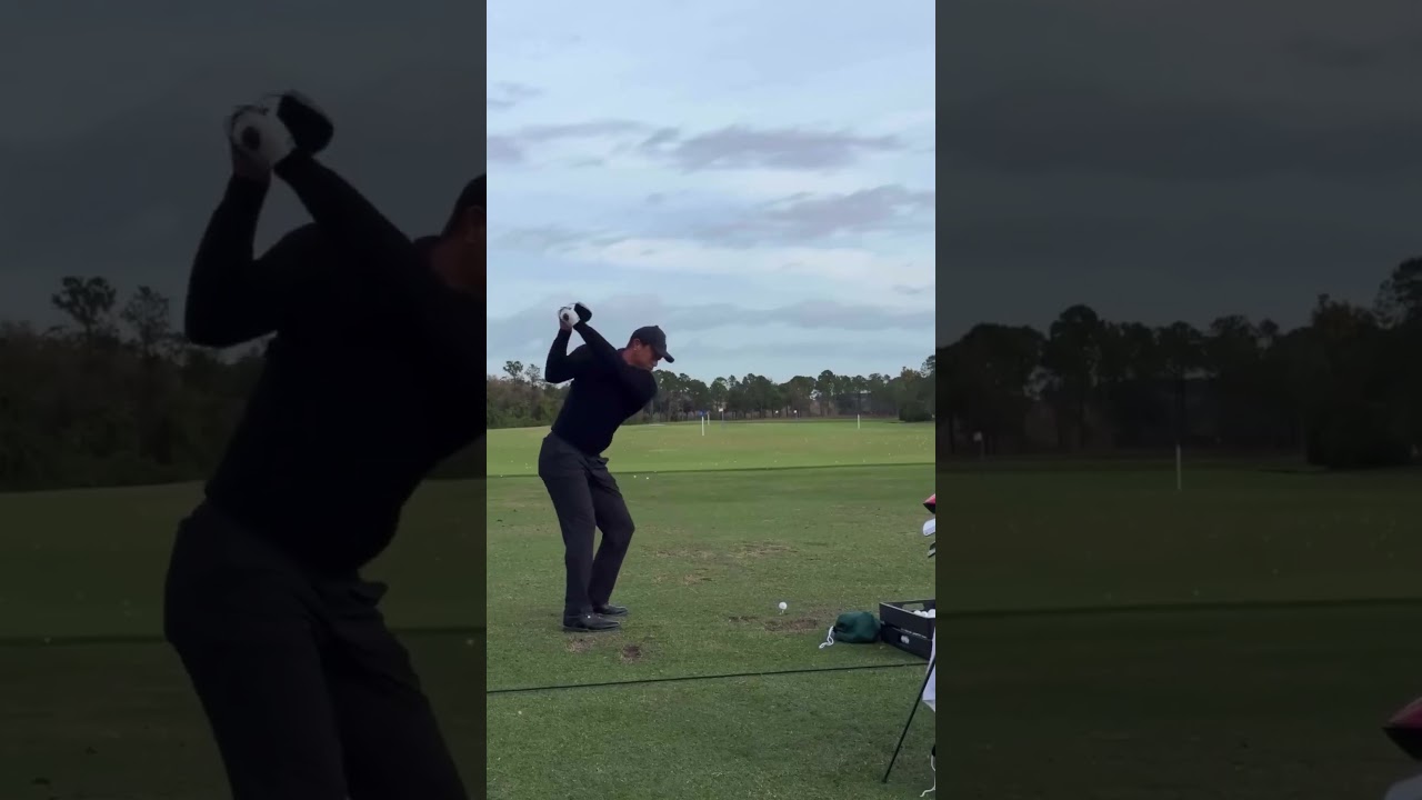 Did Tiger INTENTIONALLY Miss This Shot?  #golfswing