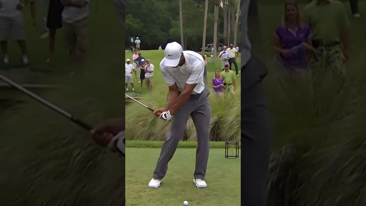 Tiger Woods 3 Wood Swing Slow Motion Face On