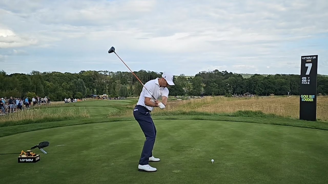 🇩🇪 Martin Kaymer Driver. DTL 7th tee - LIV Golf UK Championship, Round 2. Slow Motion Golf Swing