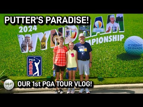 We FOUND this 5-hole MINI GOLF⛳️ at PGA! See Jordan Spieth & Justin Rose in our 1st PGA Event Vlog!