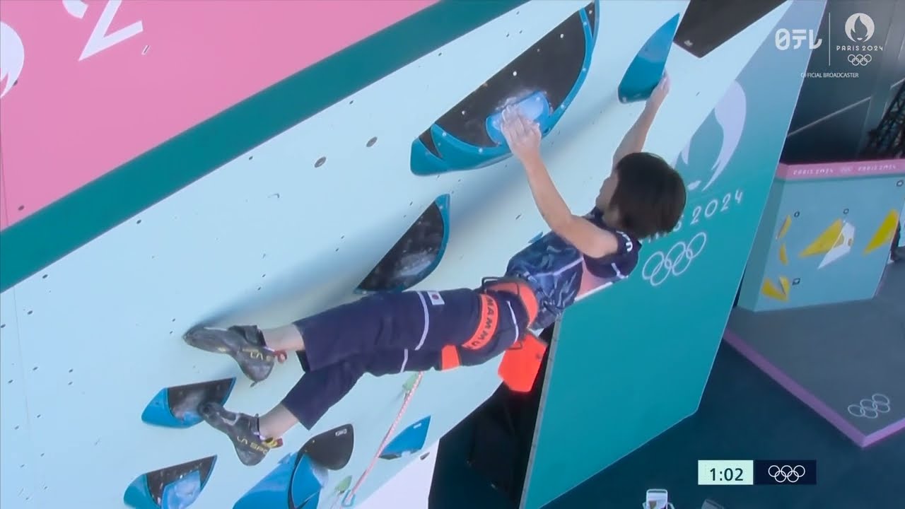 【スポーツクライミング女子複合決勝リード】森秋彩トップのポイントをマーク ！｜パリオリンピック™