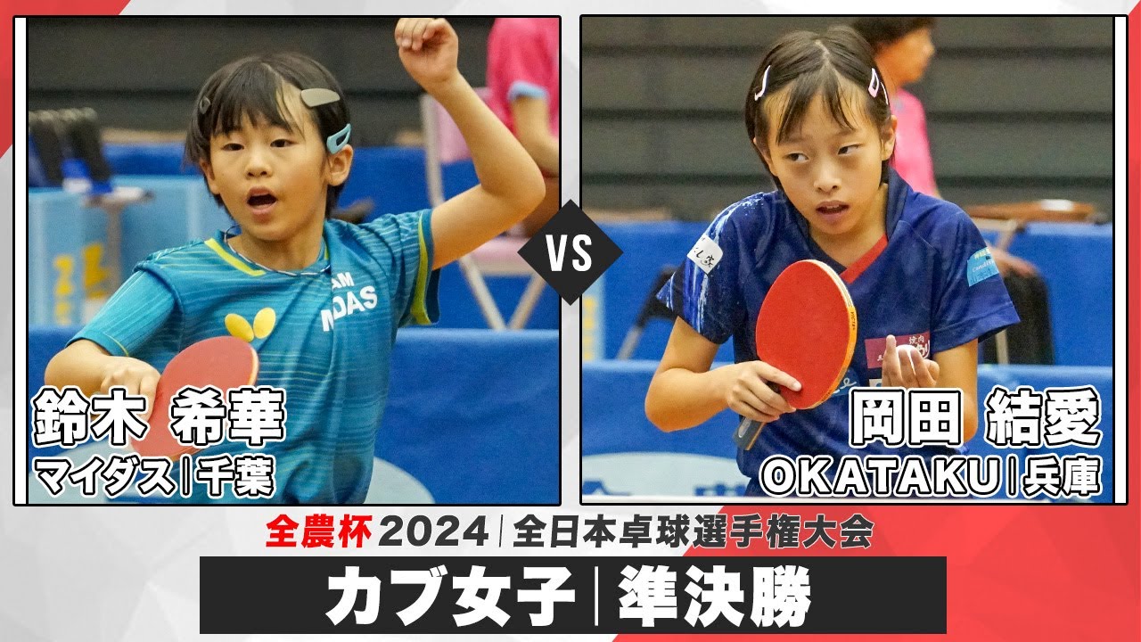 【全農杯2024】準決勝 鈴木希華 vs 岡田結愛｜カブ女子 決勝トーナメント