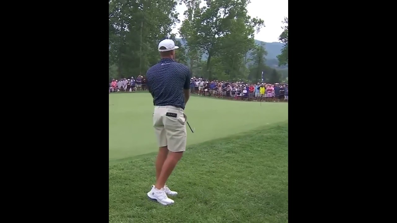 Ball landed on a CHAIR and@brysondechambeau made birdie 👀 🪑 #livgolf #shorts