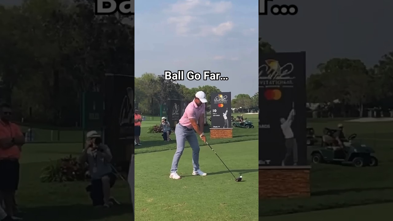 Ball go far!Rory McIlroy. Use your feet and ground to move the club.#shorts #golfswing #rorymcilroy