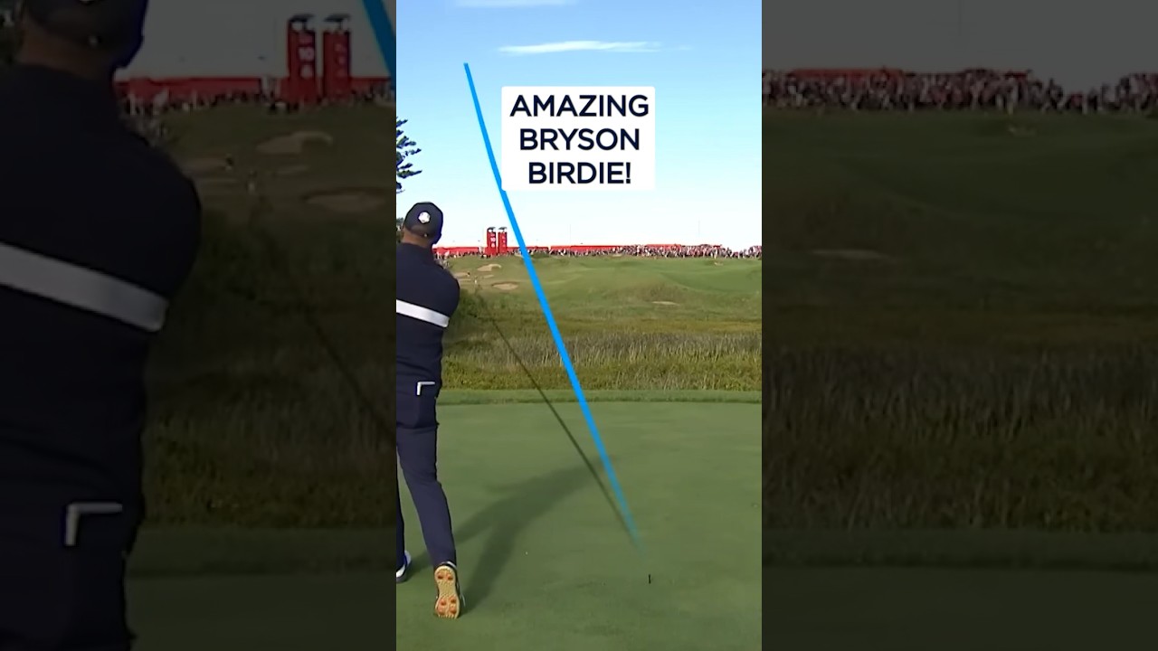 HOW did Bryson DeChambeau make birdie here!? 😱