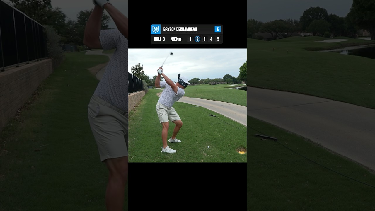 The blind folded shot was crazy though #golf