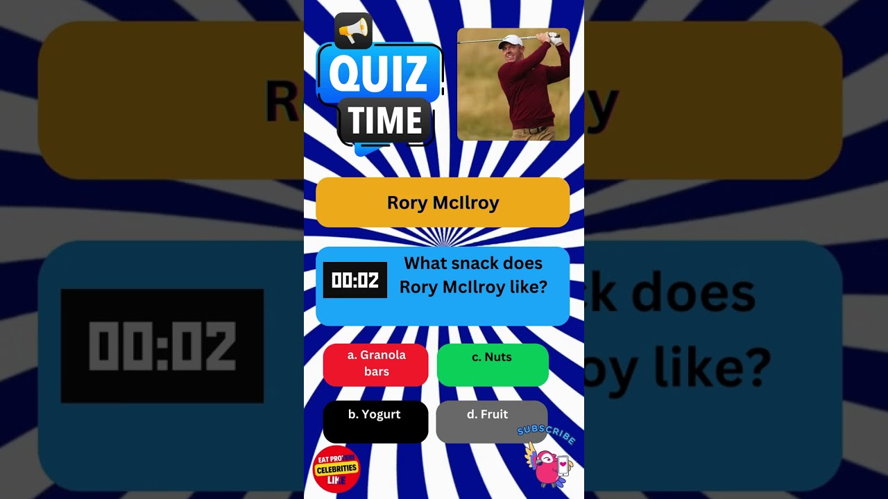 Rory McIlroy Snack Choice! 🍫 #RoryMcIlroy #Golf #HealthySnacks