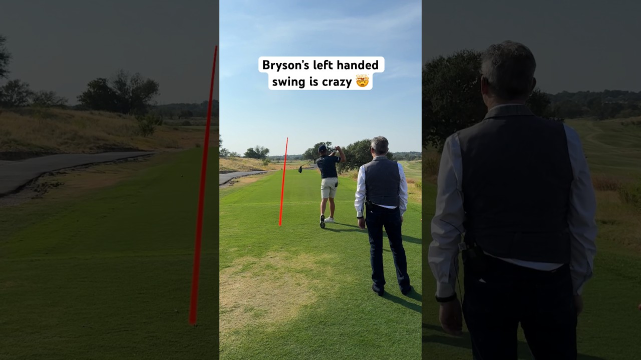 Could Bryson break 75 left handed? #golf