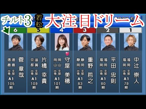 【若松競艇ドリーム】④守屋美穂VS①中辻崇人②平田忠則③重野哲之⑤片橋幸貴⑥菅章哉