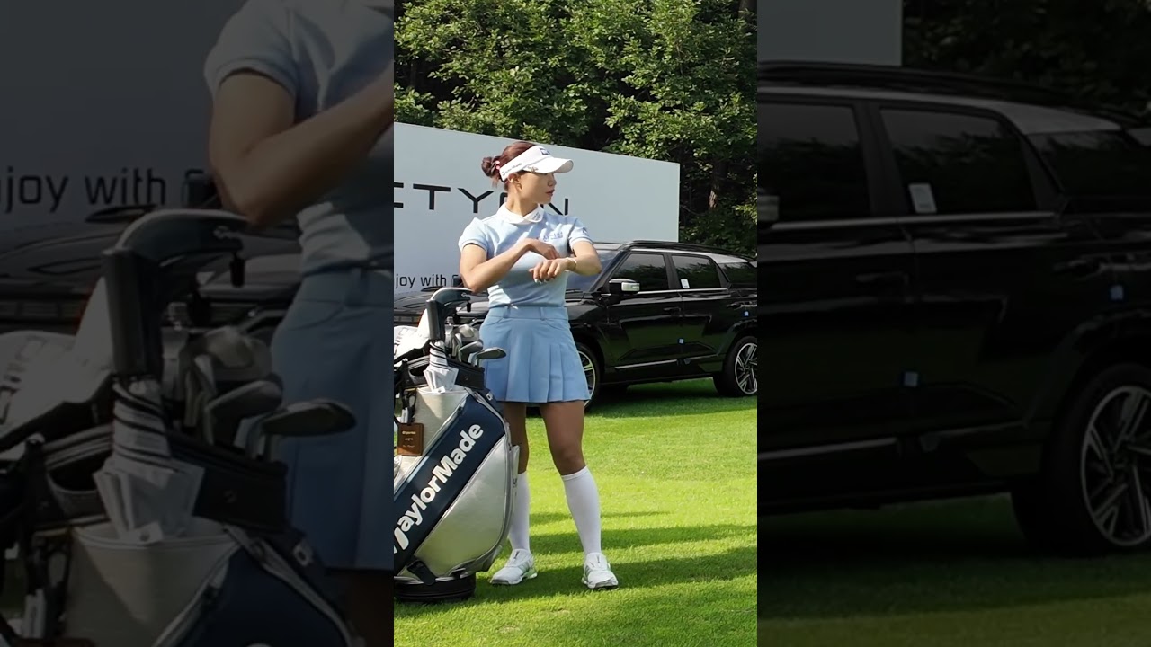 [유현주]선수 미녀골퍼의 피부는 소중해서?..잠시 우아한??.. 기다림..