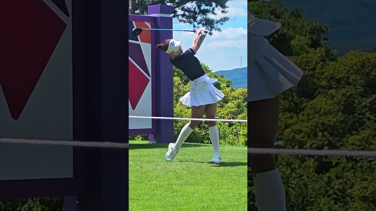 #golf #golfswing #골프 #유현주 프로.아름다운 첫 홀 드라이버 티샷!(구독은 좋아요)