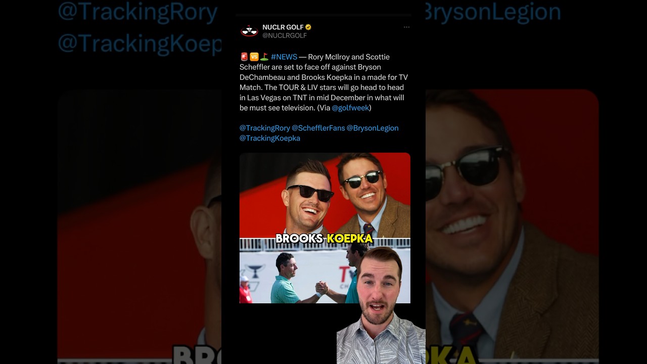 Rory & Scottie VS. Brooks & Bryson — LIV vs. PGA TOUR match in December! #shorts