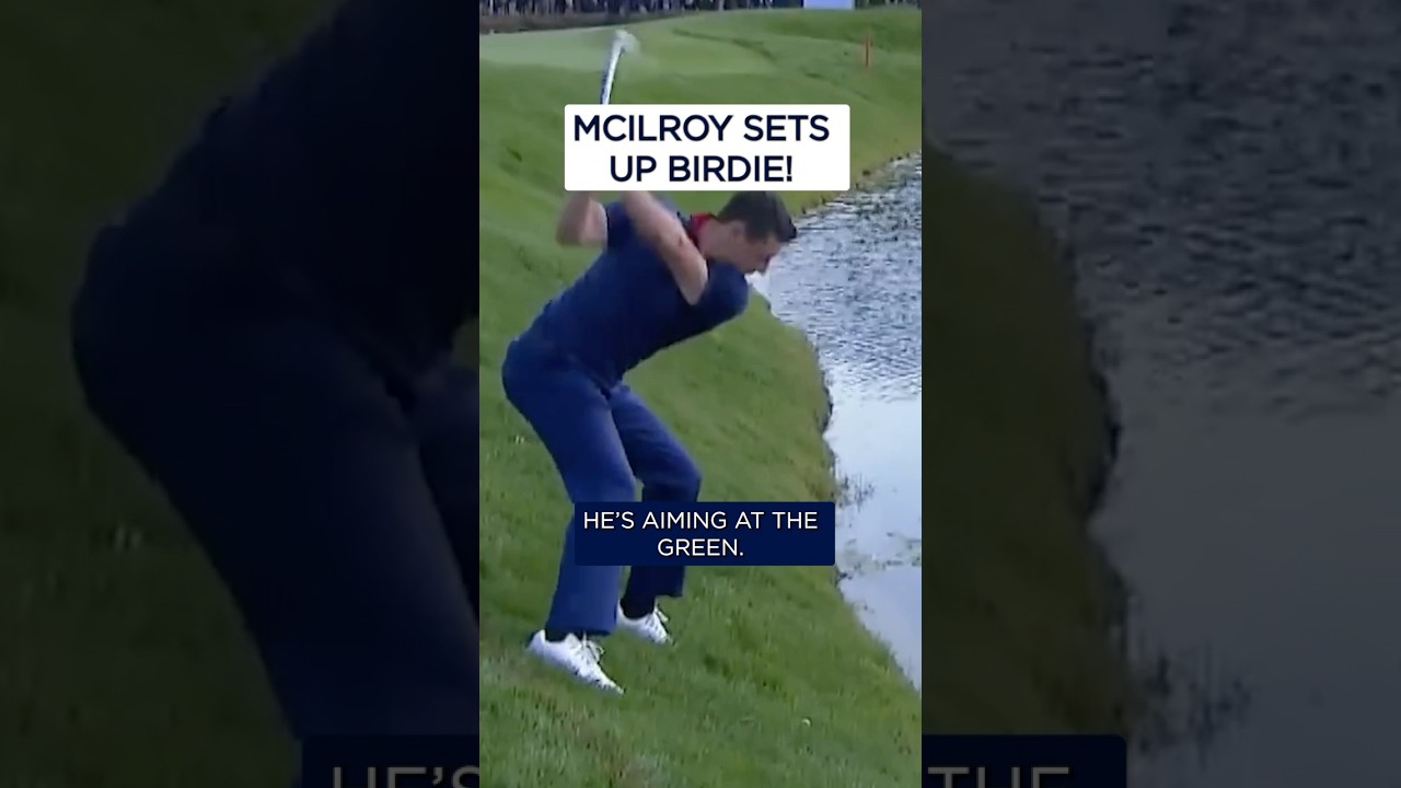 McIlroy's INCREDIBLE shot sets up SUPERB birdie putt! 😱