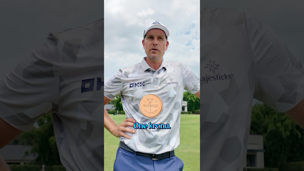 Keeping it local🇸🇪🪙 Henrik talks us through his choice of ball marker⛳️