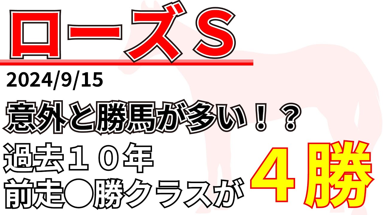 【ローズS2024】過去10年[0-1-0-0]今年は該当馬あり！先週の結果&データ&有力馬情報&予想