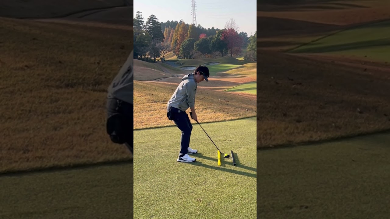 ラウンドレッスン　#アライメントチェック　#スイング軌道 #ゴルフレッスン #golf #初心者ゴルフレッスン