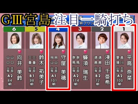 【GⅢ宮島競艇】「勝利者インタビューあり」 注目一騎打ち④守屋美穂VS①平高奈菜