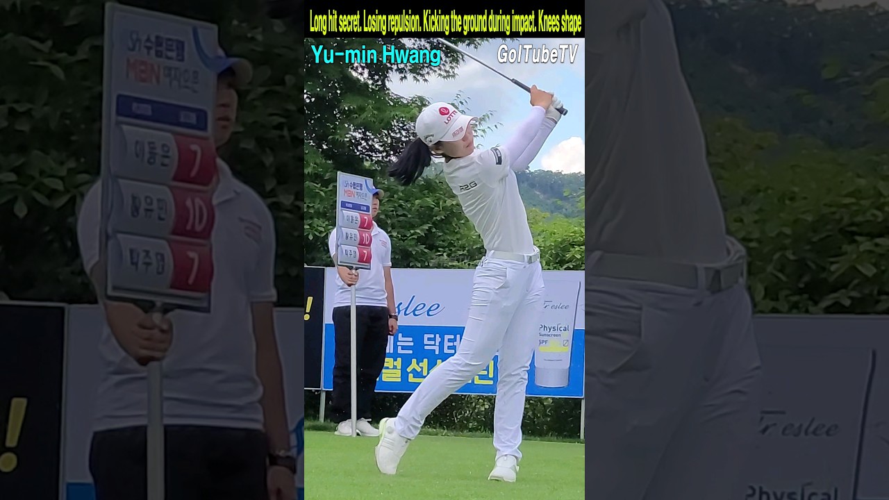 Long hit secret. Losing repulsion. Kicking the ground during impact. Knees shape.Yu-min Hwang