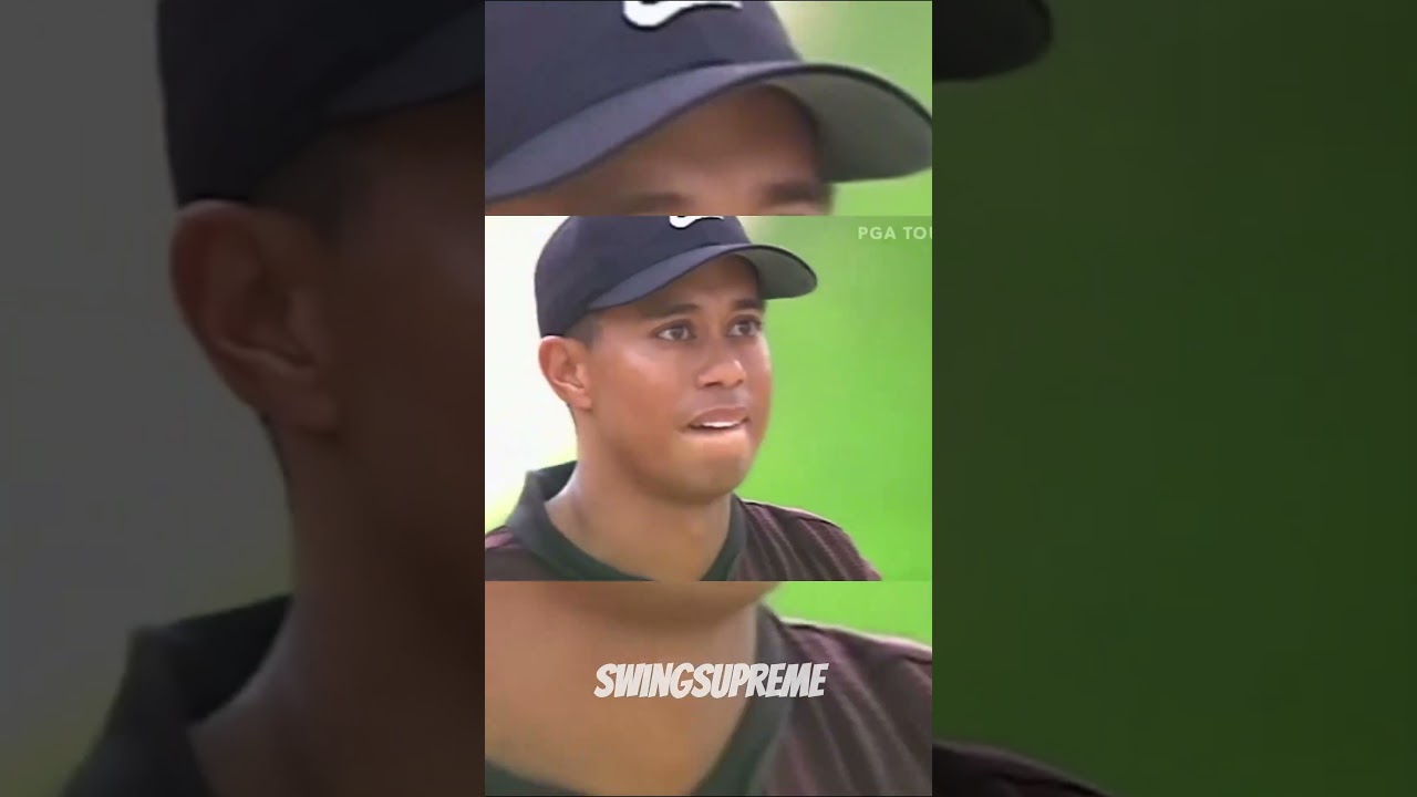 Tiger Woods from 200y over trees and water! #golf #usa #golfswing #us #golfer #england