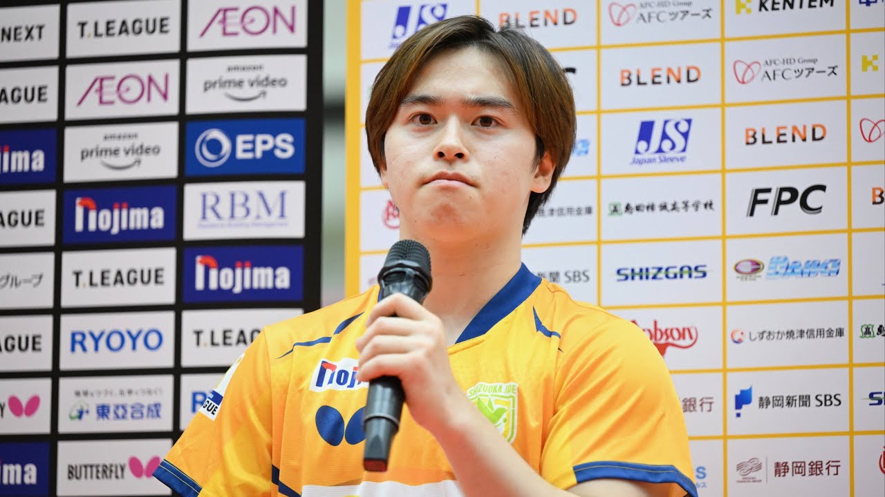 森薗政崇 ジェードスーパープレー＆監督インタビュー 静岡ジェード vs 金沢ポート ノジマTリーグ2024-2025 2024年9月8日 富士宮市民体育館【卓球 Tリーグ公式】